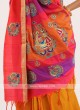 Mustard Yellow Color Silk Saree